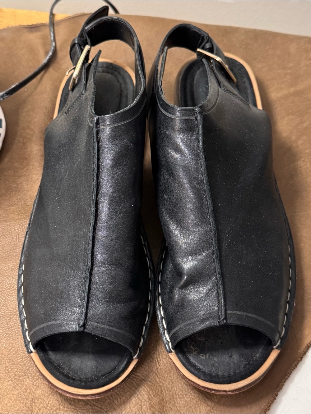 Clark’s leather sling backs